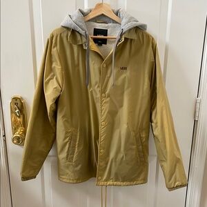 Vans Tan Windbreaker with Gray Hood